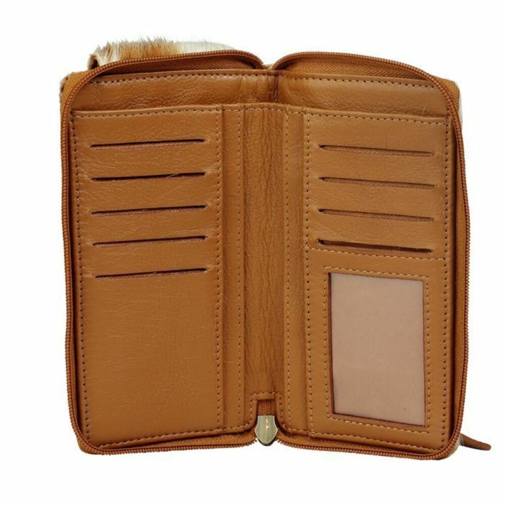 Myra Bag Handmade Concinnus  Wallet Leather & Hairon Canvas & Cowhide Leather - Picture 6 of 8